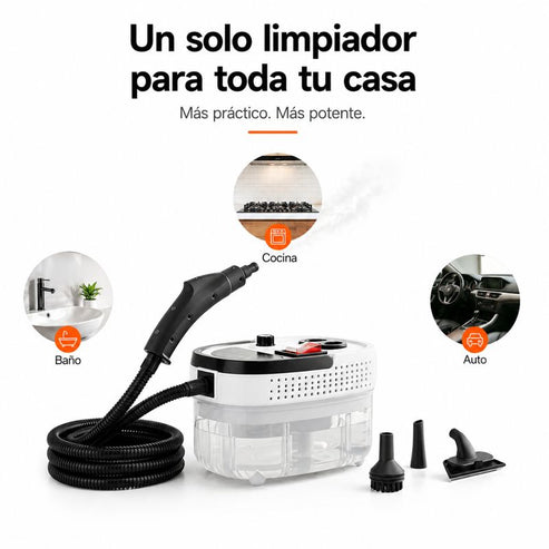 Limpiador a Vapor Portátil 2500W PRO™ | Adiós grasa pegada al instante
